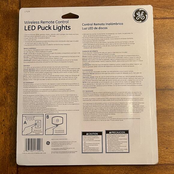 GE Remote Controll Wireless LED Puck Lights (2 Pack) New in Package 00.1=C023 - Picture 2 of 11